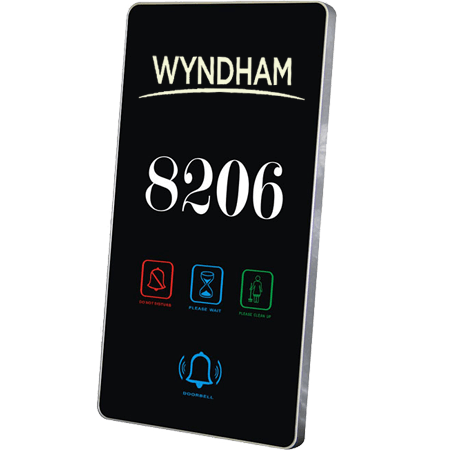 Hotel digital door plate